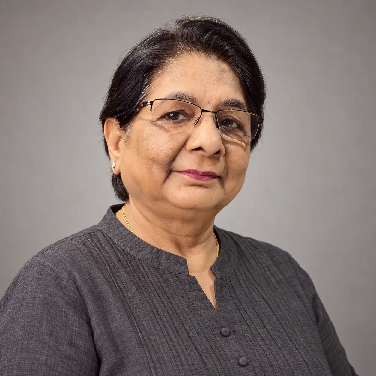 AI-assisted professional portrait of Mrs. Vinita Jain, founder of Vinitas, based on her reference photographs.