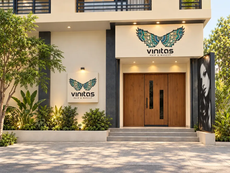 Stylised illustration of the Vinitas Sivakasi branch exterior